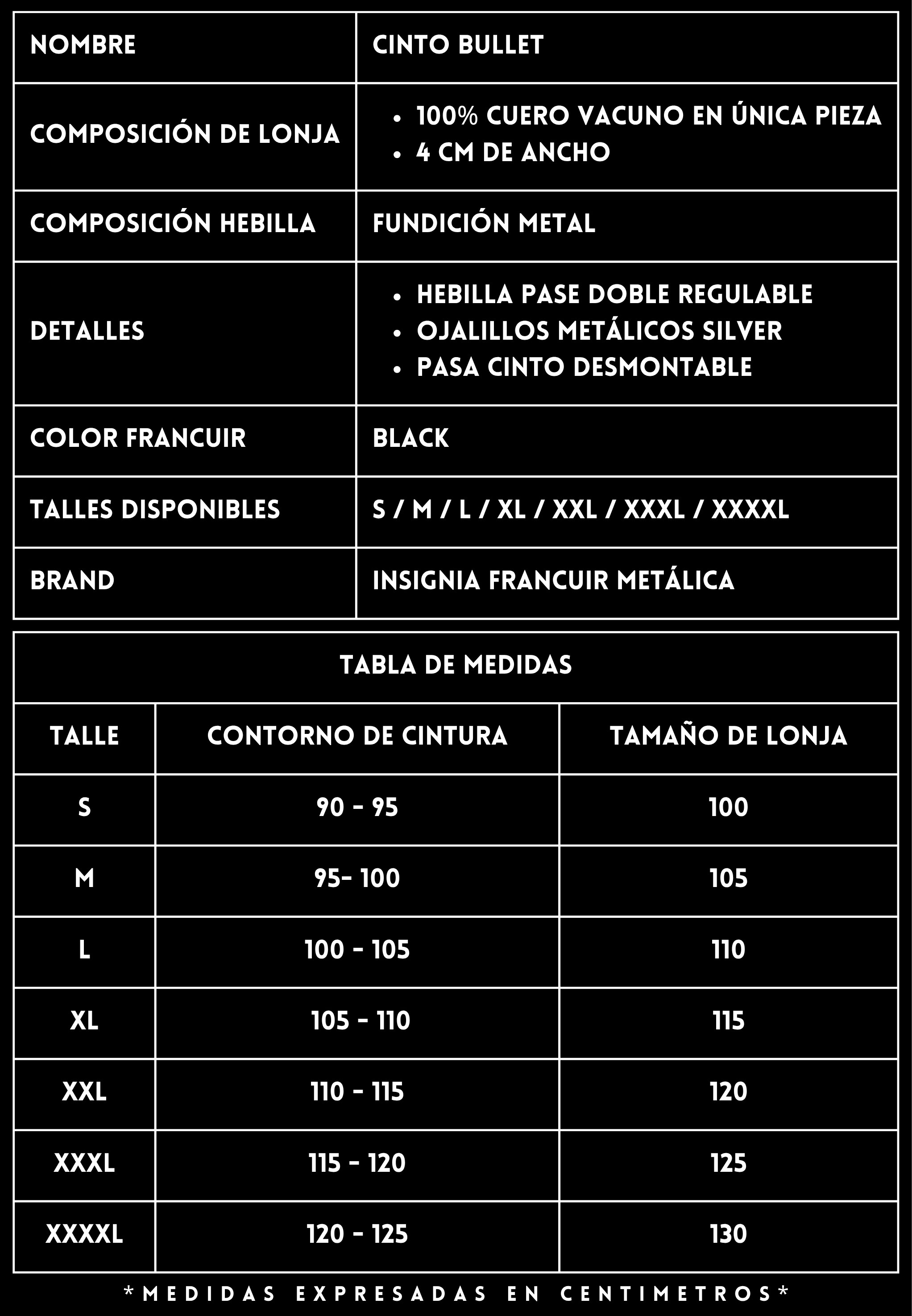 Cinto Bullet Cuero FRANCUIR